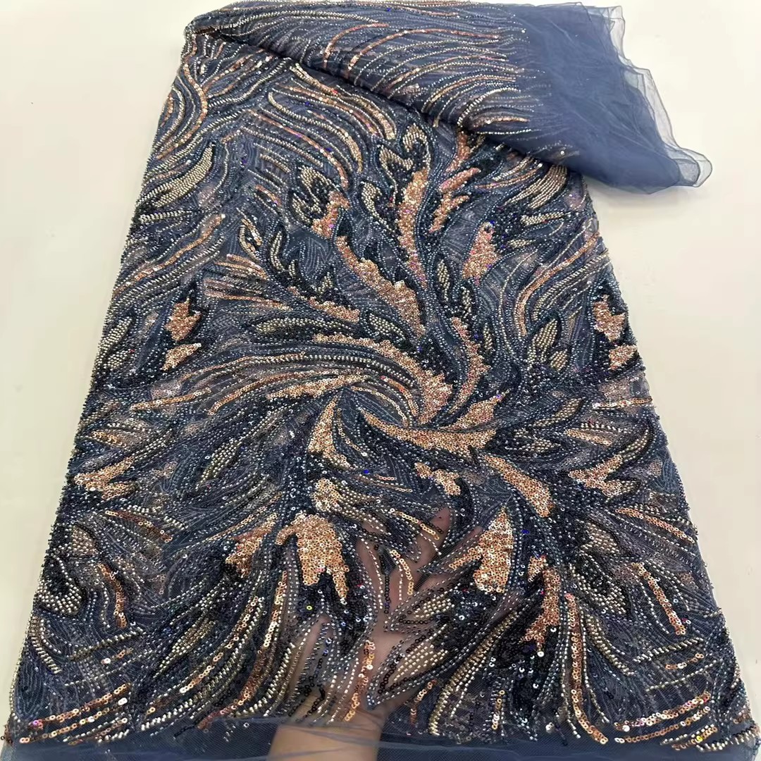 Embroidery Wedding - 5yard Sequin bead tube embroidery tela