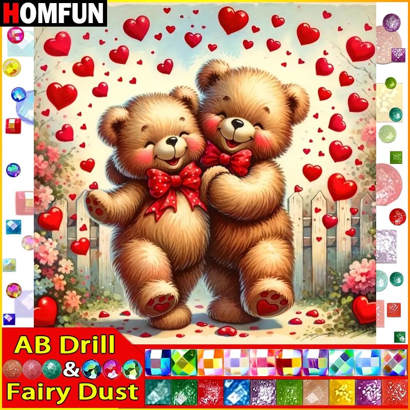 Embroidery Roll Pattern - HOMFUN Fairy Dust AB Full Diamond