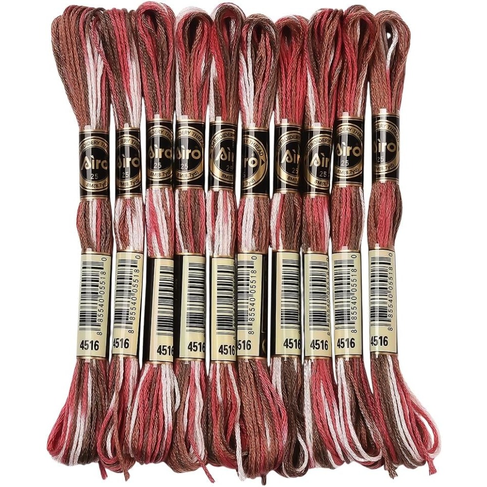 Embroidery Gradient - 10 Skeins 6 Strands Red Embroidery