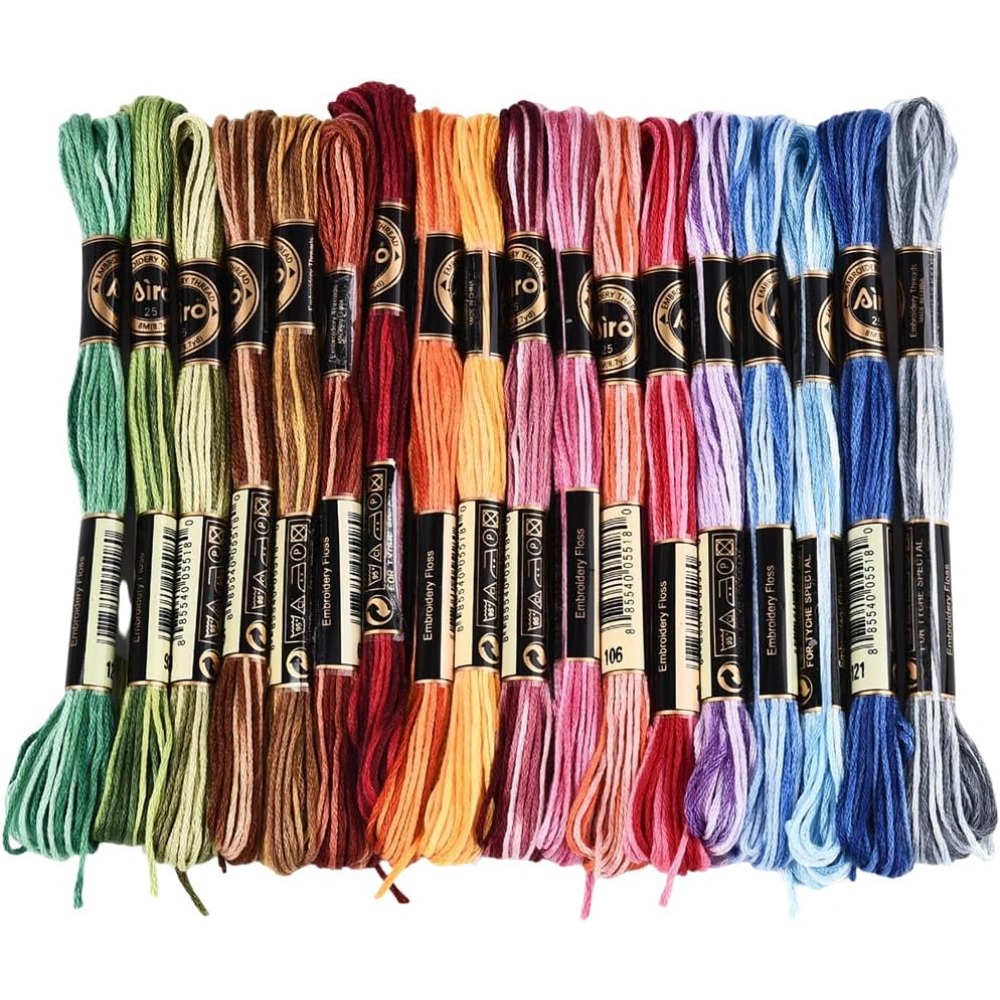 Embroidery Gradient - 18 Skeins 6 Strands Colorful Variegated