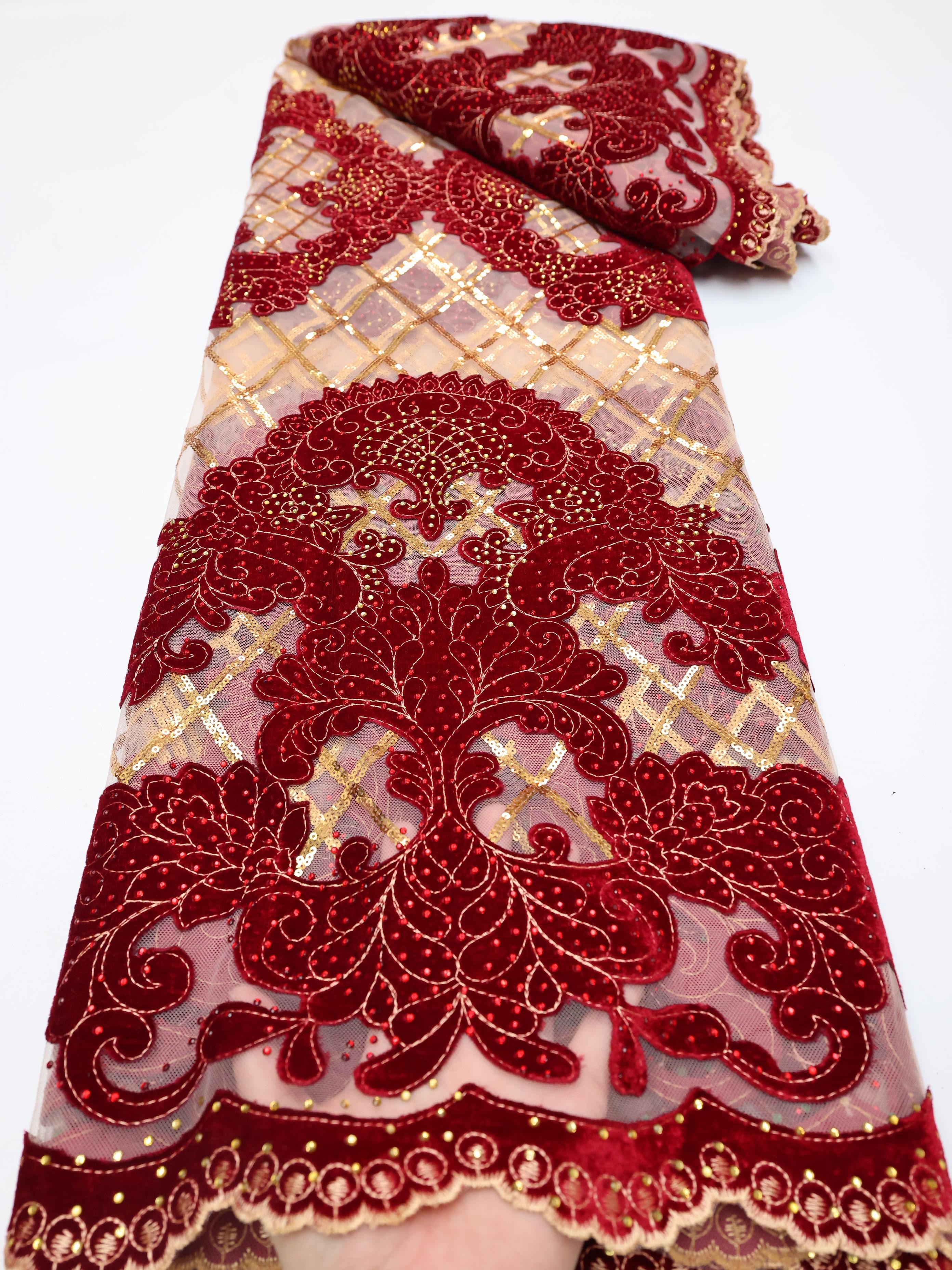 Embroidery Ai - Wholesale Fashion African Velvet Lace Fabric