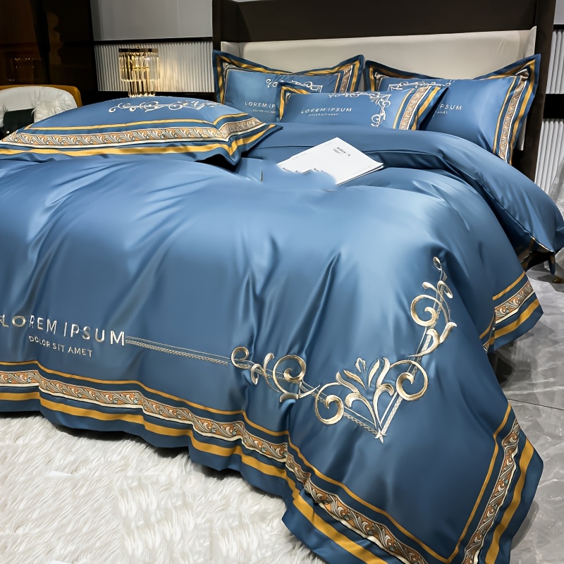 Embroidery Sheet - Light Luxury Four Piece Bedding Set