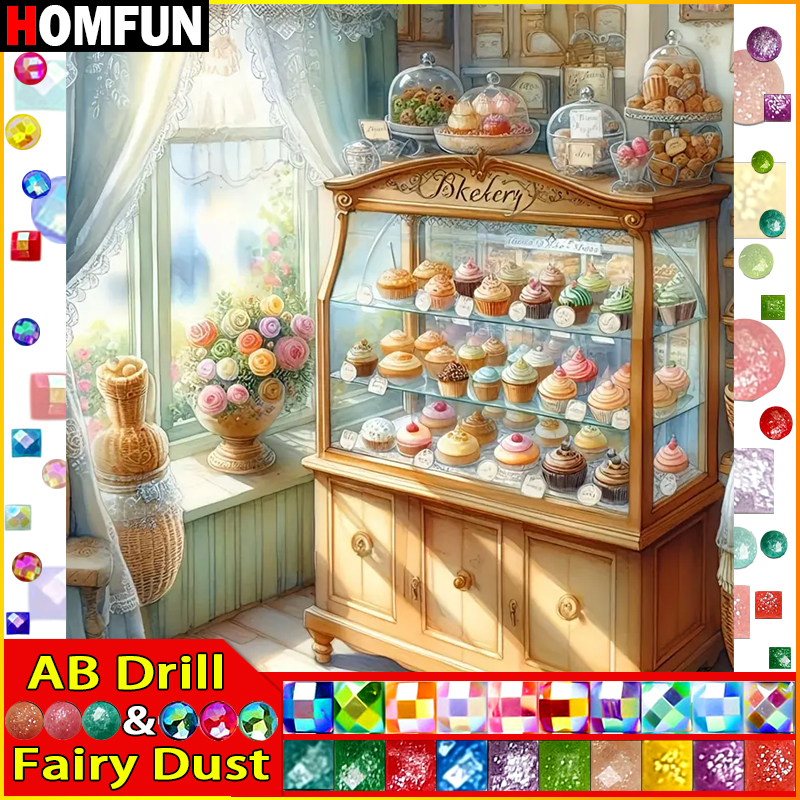 Embroidery Roll Pattern - HOMFUN Fairy Dust AB Full Diamond