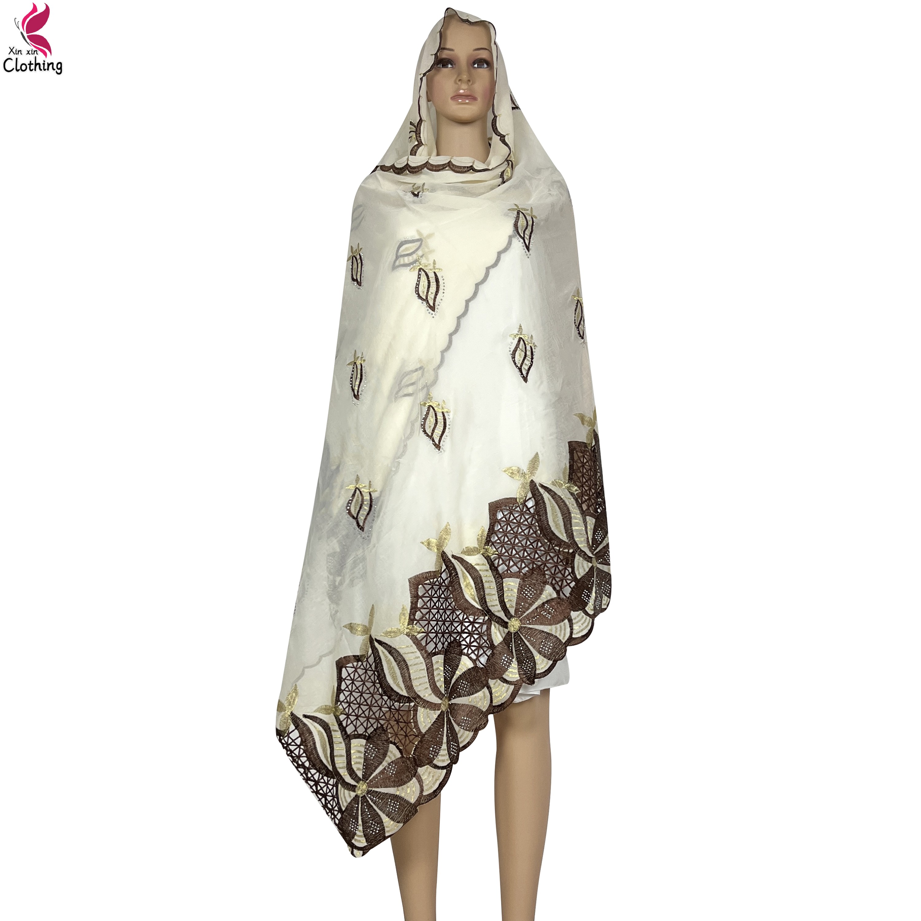 Embroidery Pashmina - 2024Latest African Women High Quality Chiffon