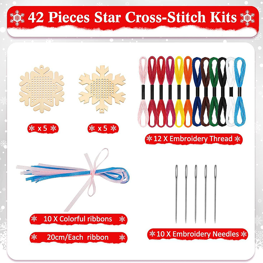 Embroidery Xmas Decorations - Cross Stitch Hanging Pendant Easter Eggs