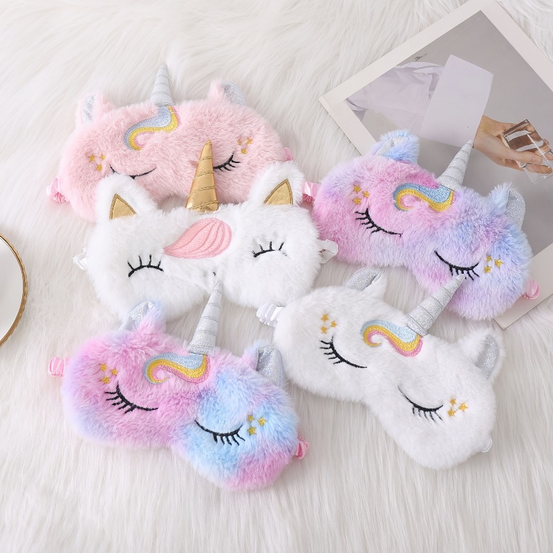 Embroidery Unicorn - Embroidery plush eye mask blackout sleep