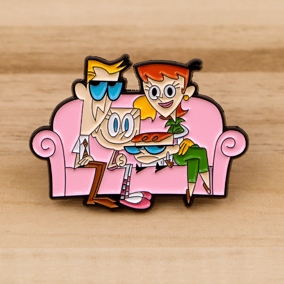 Embroidery Illustration - Cartoon Family Enamel Pin Badges on