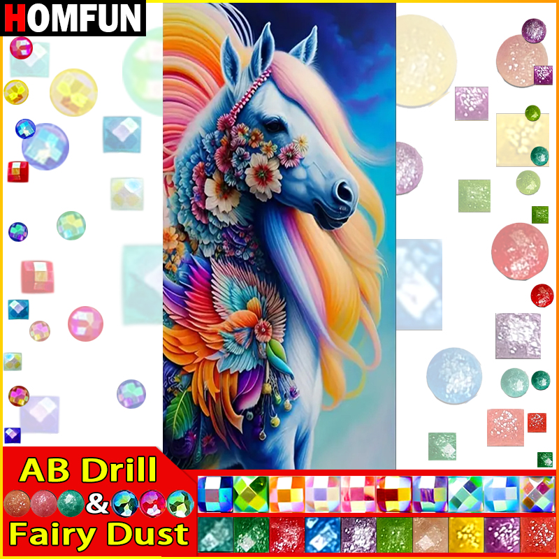Embroidery Roll Pattern - HOMFUN Fairy Dust AB Diamond Painting