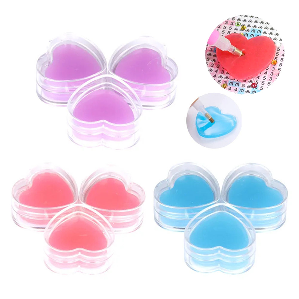 3/6pcs Heart-Shape Diamond Pai – Embroidery Art recenzja i cena