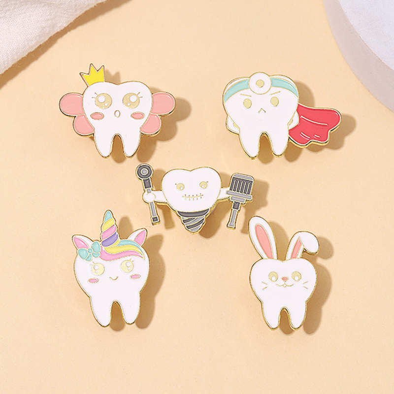 Tooth Oral Health Enamel Pins  – Embroidery Unicorn recenzja i cena