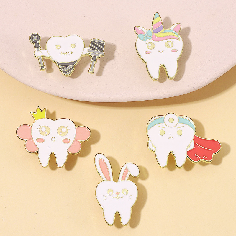 Tooth Oral Health Enamel Pins  – Embroidery Unicorn recenzja i cena
