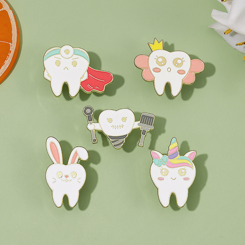 Tooth Oral Health Enamel Pins  – Embroidery Unicorn recenzja i cena