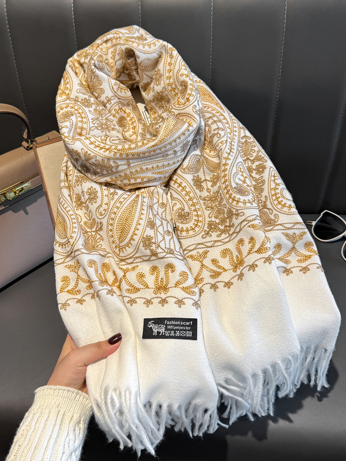 Luxury Thick Warm Paisley Pash – Embroidery Pashmina recenzja i cena