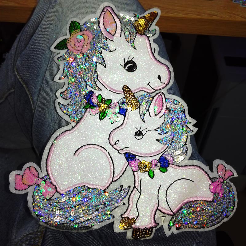 DIY Cloth Unicorn Patch Sequin – Embroidery Unicorn recenzja i cena