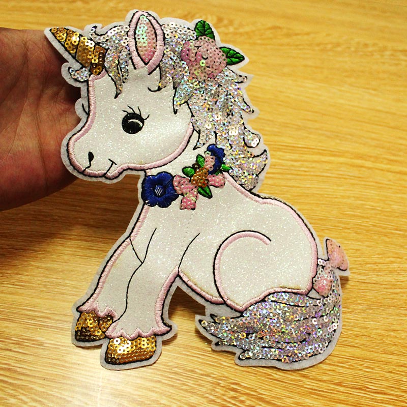 DIY Cloth Unicorn Patch Sequin – Embroidery Unicorn recenzja i cena