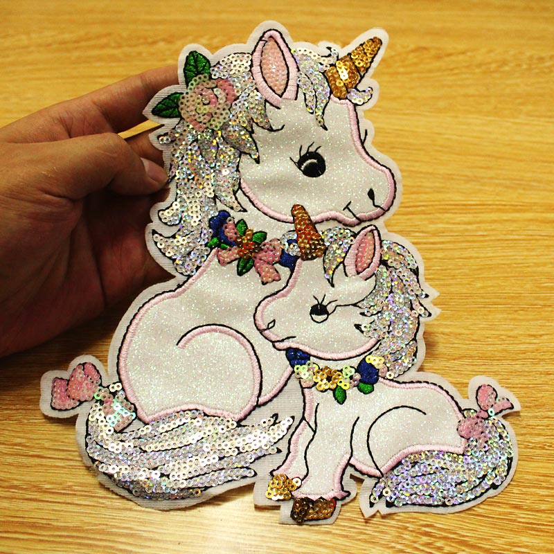 DIY Cloth Unicorn Patch Sequin – Embroidery Unicorn recenzja i cena