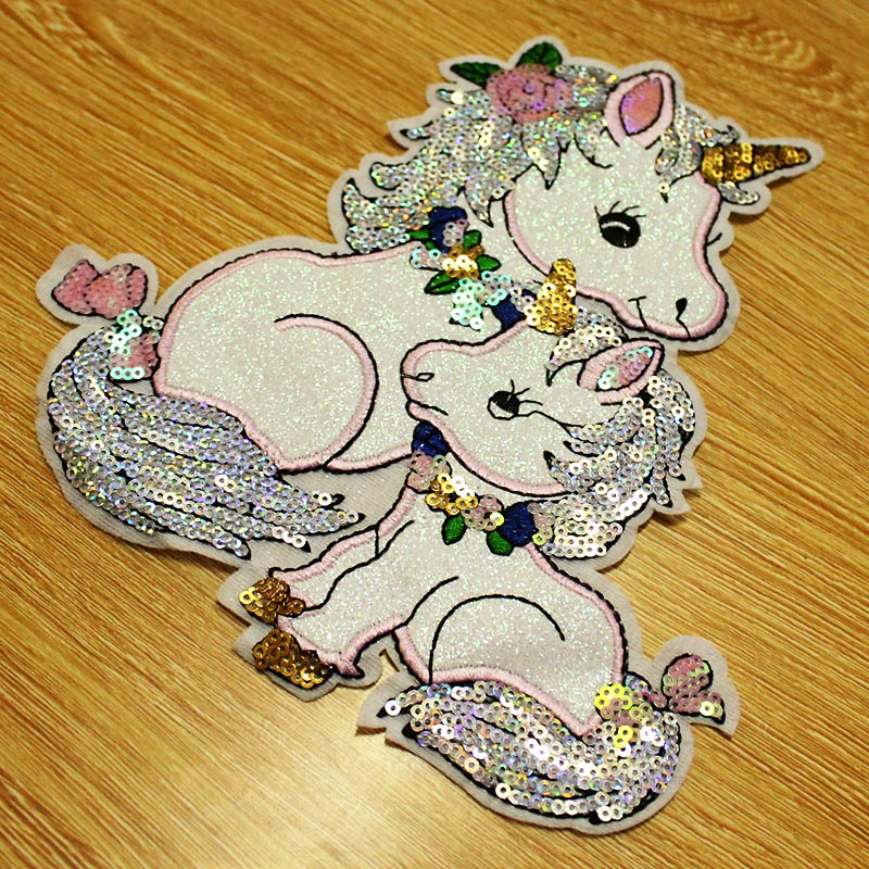 DIY Cloth Unicorn Patch Sequin – Embroidery Unicorn recenzja i cena