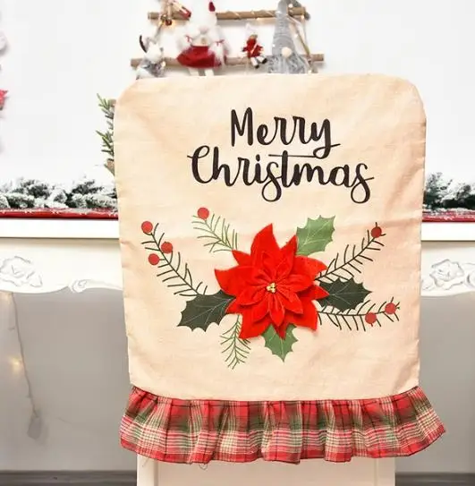 4/6/8pcs Christmas Chair Cover – Embroidery Xmas Decorations recenzja i cena