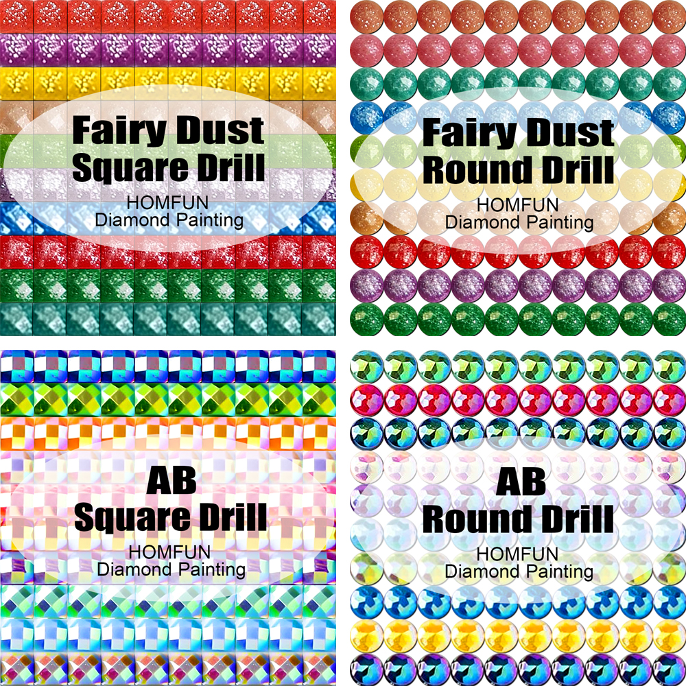 HOMFUN Fairy Dust AB Full Diam – Embroidery Roll Pattern recenzja i cena