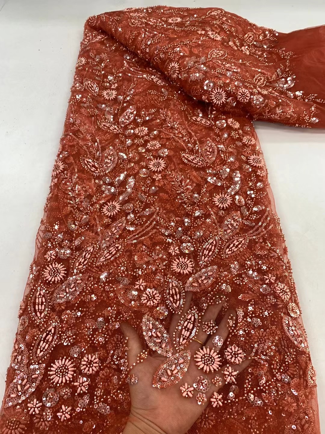 Gold French Beaded Lace Bride  – Embroidery Pashmina recenzja i cena