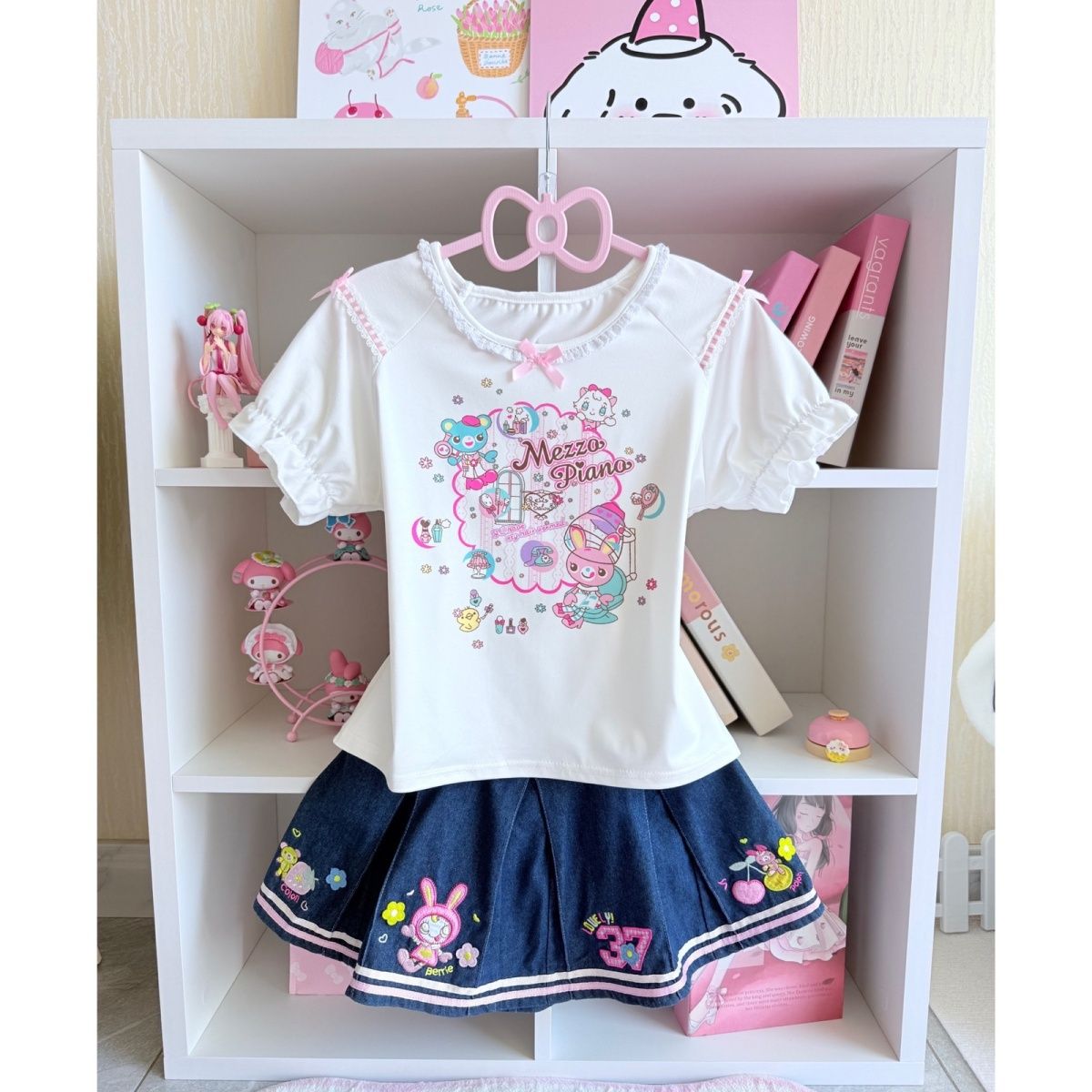 Japanese Sweet Skirt Sets Summ – Embroidery Cotton Shirt recenzja i cena