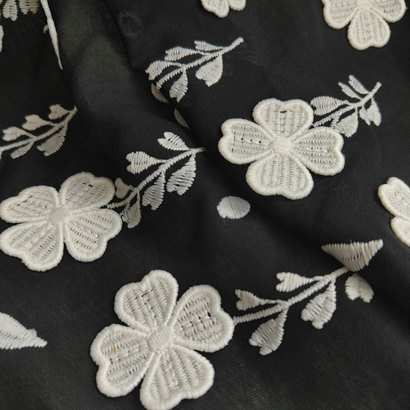 Black 3D Embroidery Cotton Clo – Embroidery Design 3D recenzja i cena