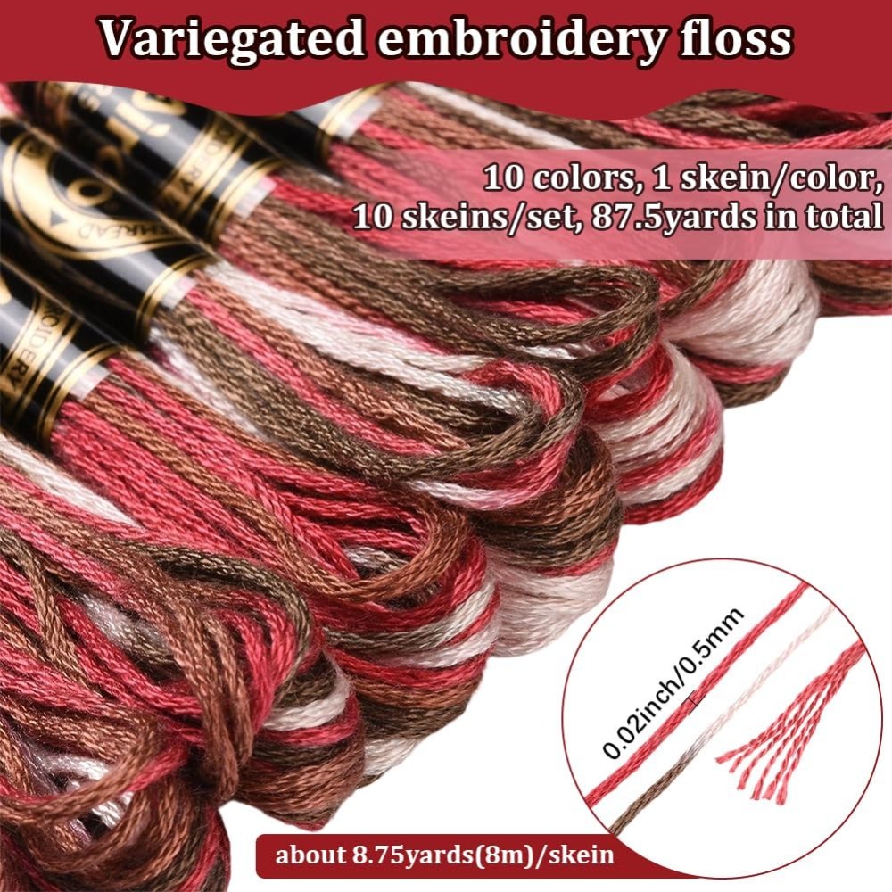 10 Skeins 6 Strands Red Embroi – Embroidery Gradient recenzja i cena