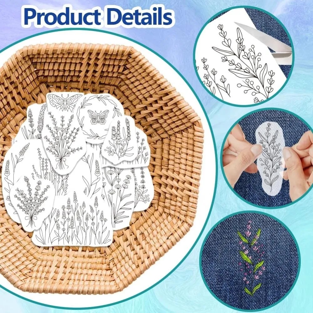4 Sheets Lavender Flower Butte – Embroidery Sheet recenzja i cena