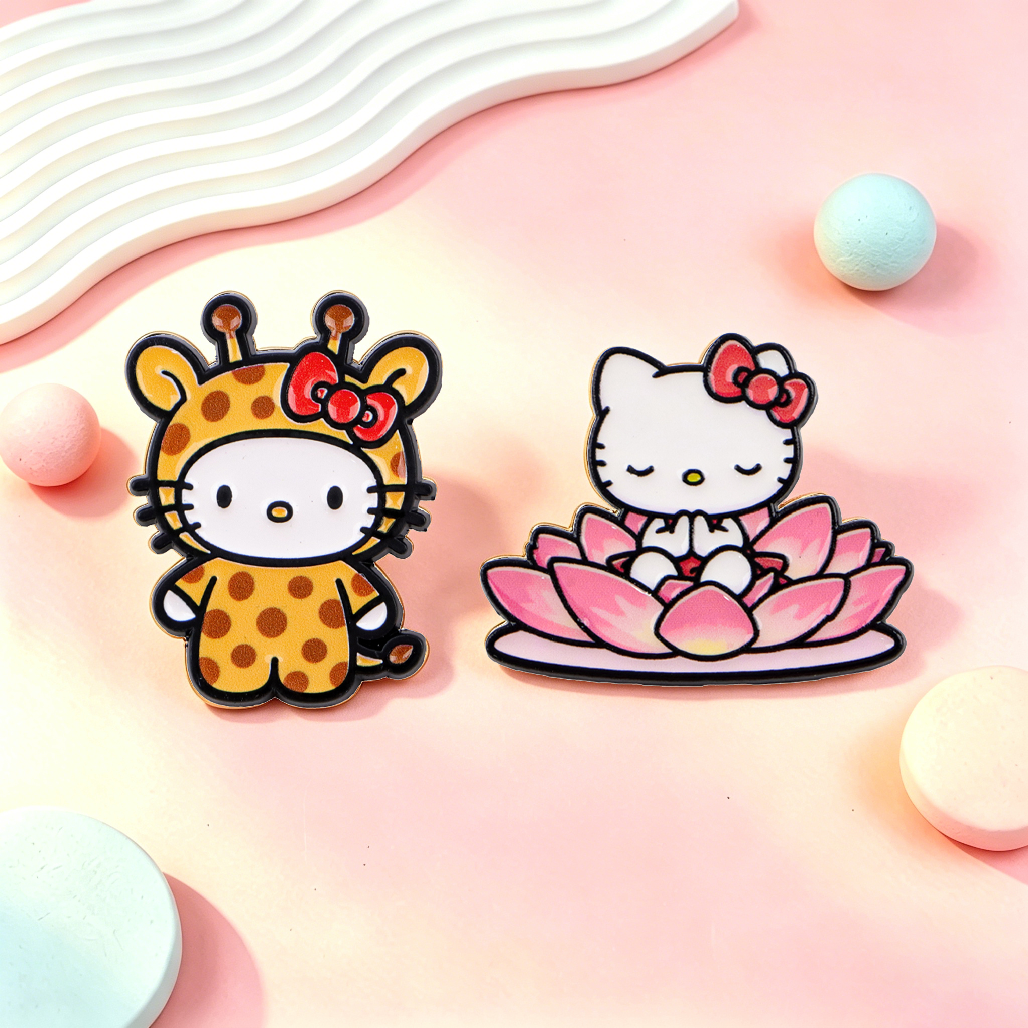 Kawaii Giraffe Enamel Pins Lot – Embroidery Illustration recenzja i cena