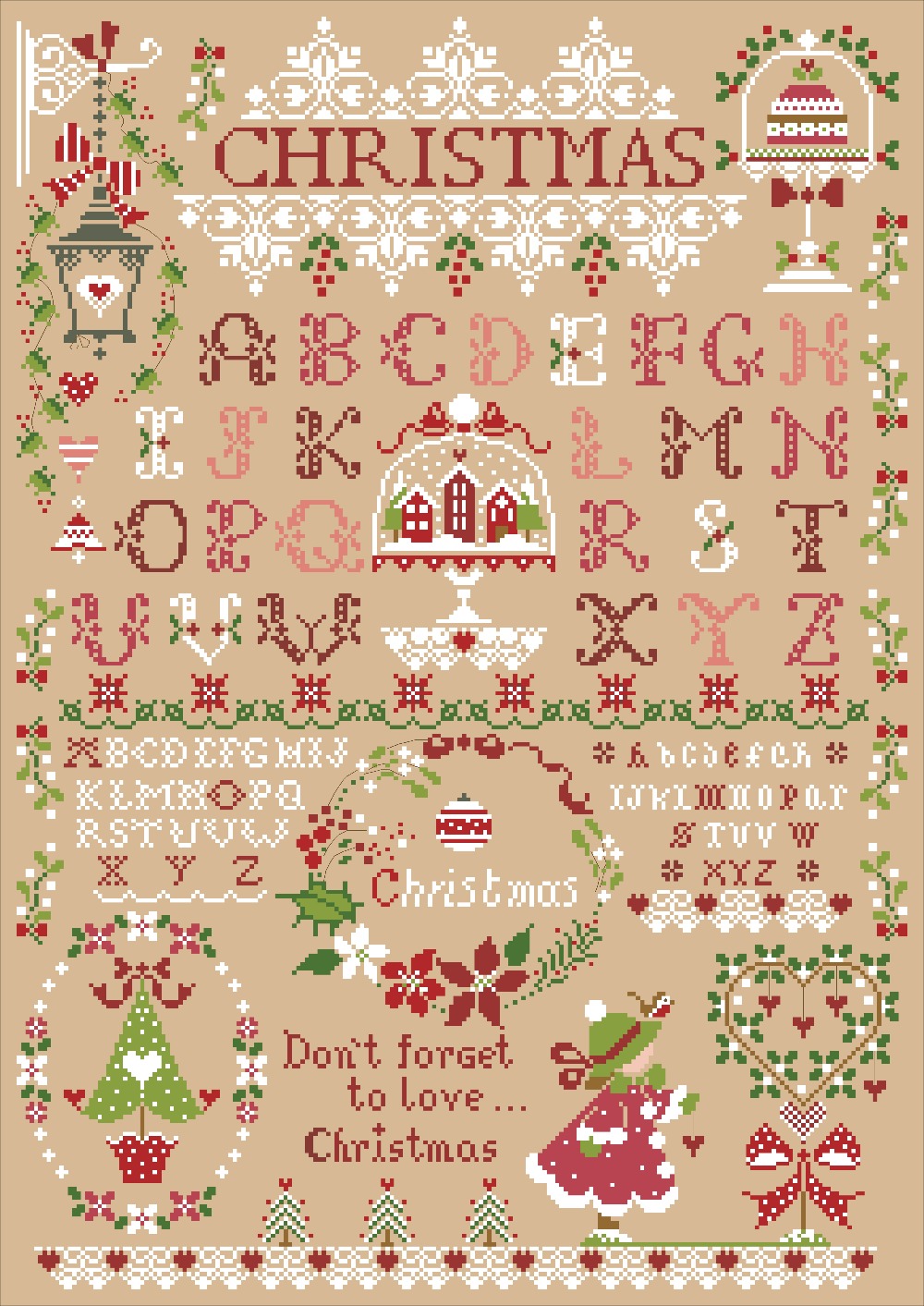Christmas girl cross stitch ki – Embroidery Xmas Kits recenzja i cena