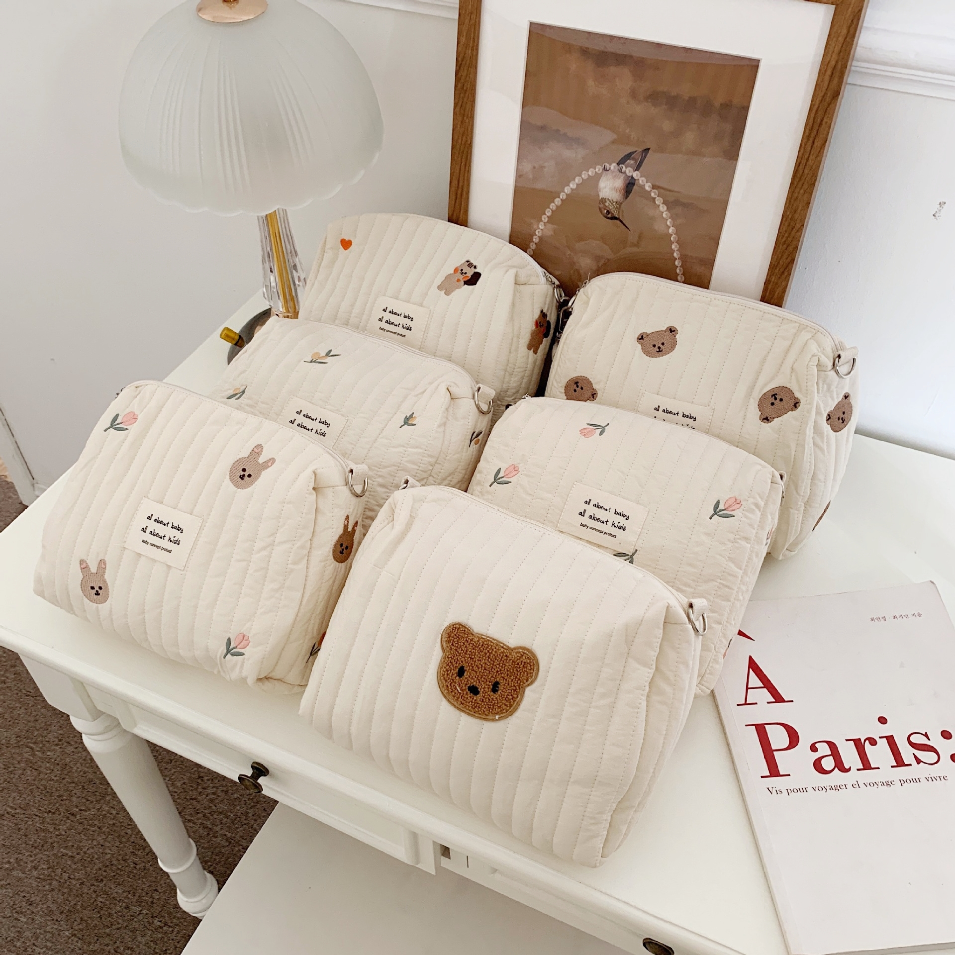 Cotton Portable Storage Bag Zi – Embroidery Fonts recenzja i cena