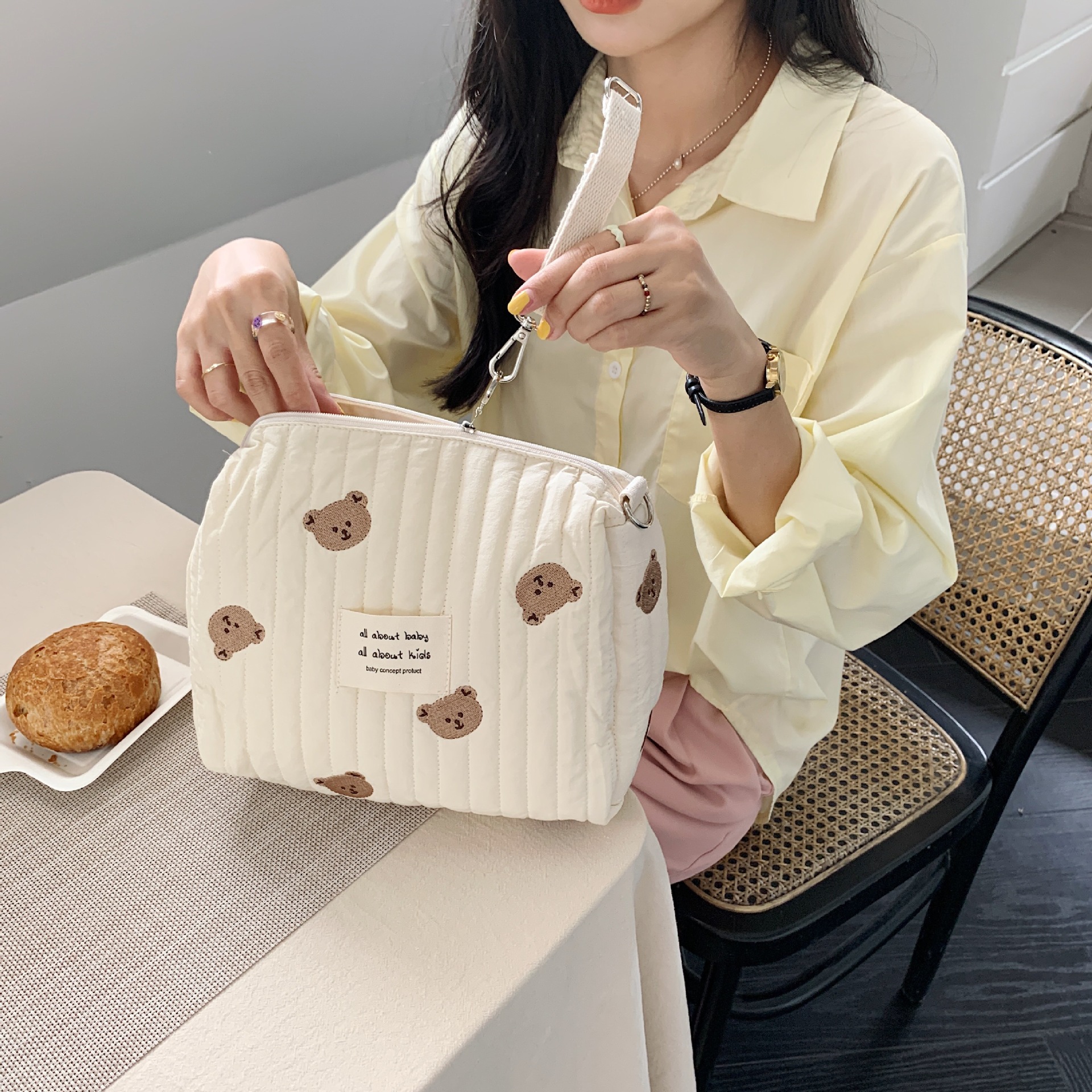 Cotton Portable Storage Bag Zi – Embroidery Fonts recenzja i cena