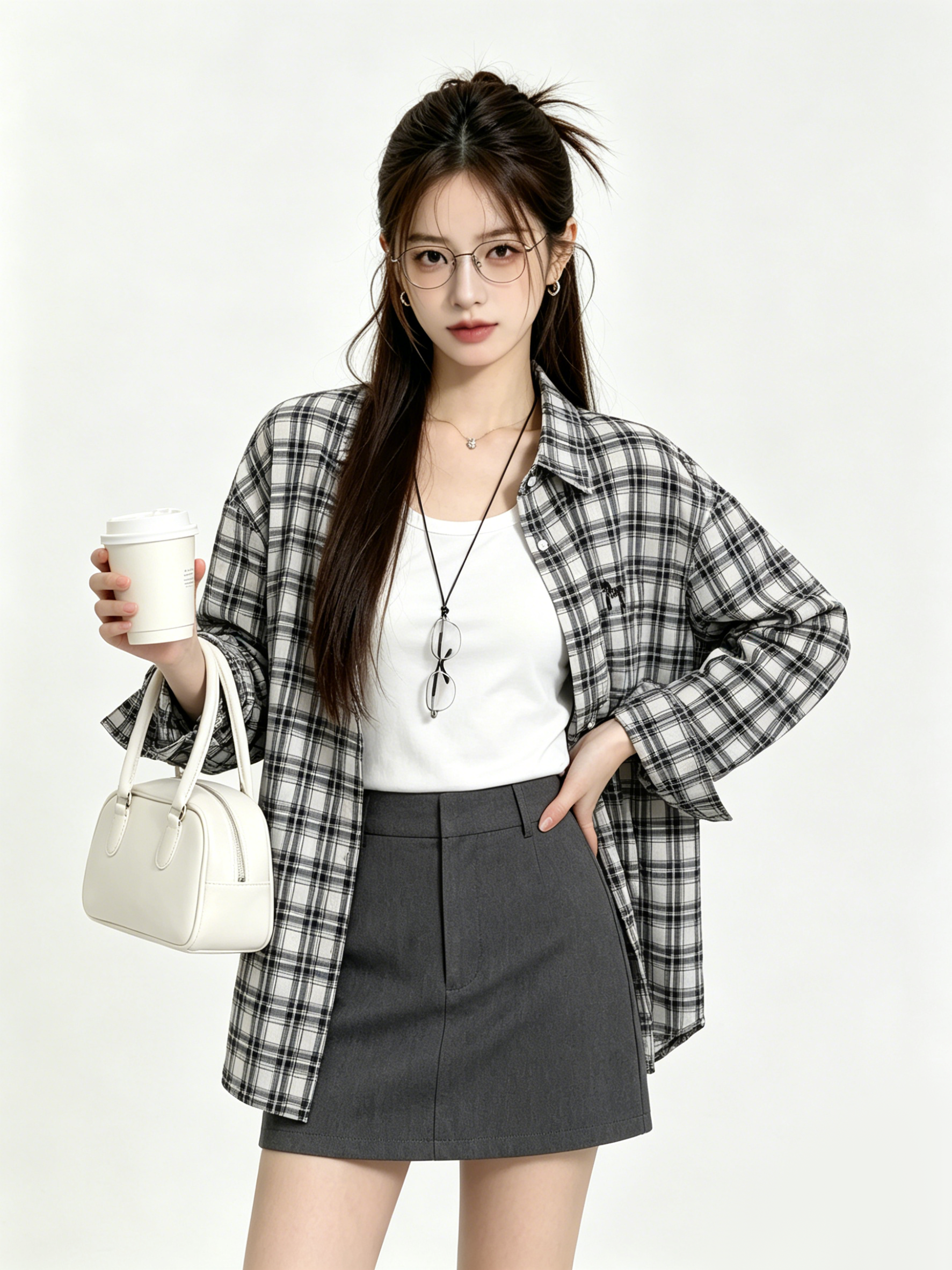 Retro Korean Plaid Sun Protect – Embroidery Jacket recenzja i cena
