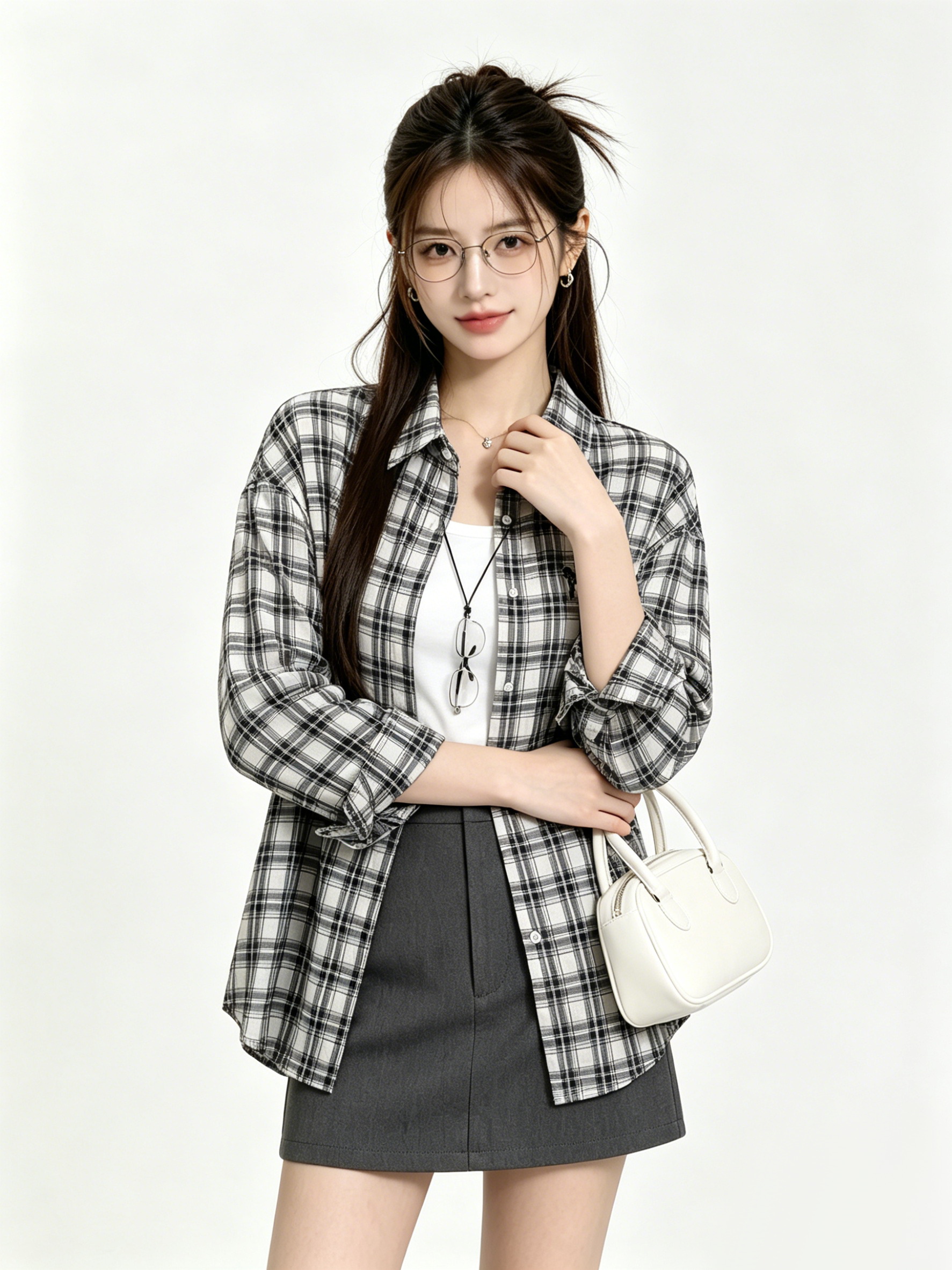 Retro Korean Plaid Sun Protect – Embroidery Jacket recenzja i cena