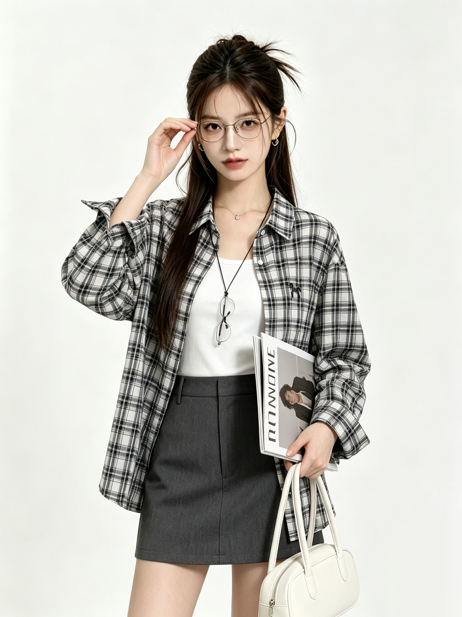 Retro Korean Plaid Sun Protect – Embroidery Jacket recenzja i cena