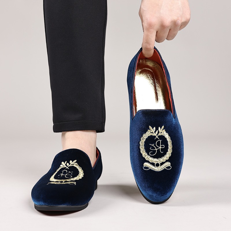Luxury Designer Loafers Suede  – Embroidery Wedding recenzja i cena