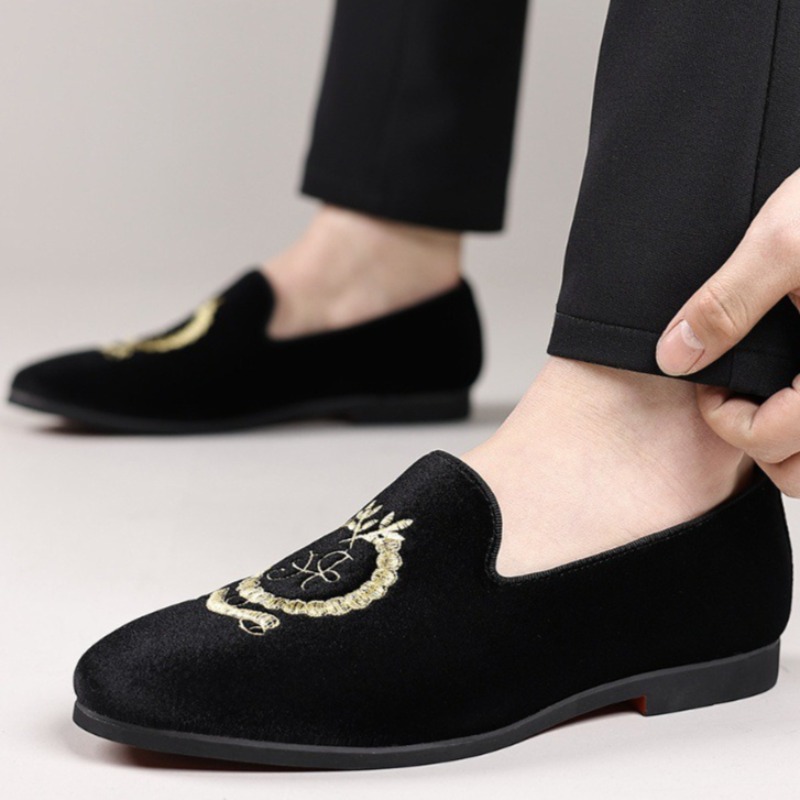Luxury Designer Loafers Suede  – Embroidery Wedding recenzja i cena