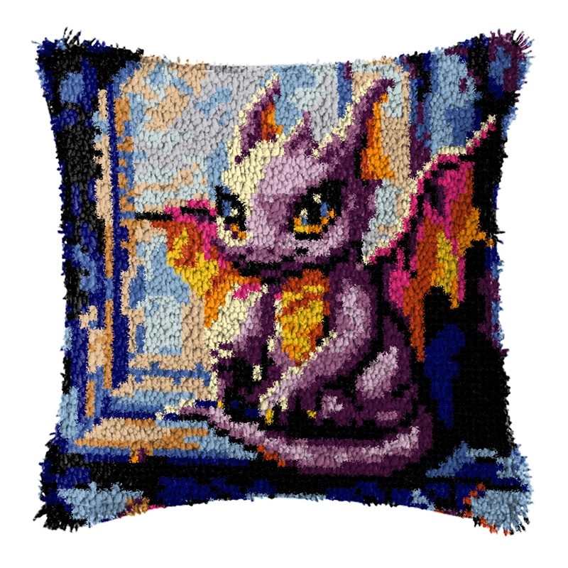 Dinosaur Latch Hook Pillow Kit – Embroidery Sheet recenzja i cena