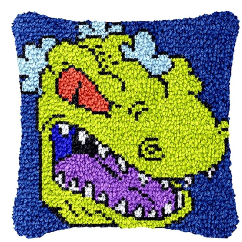 Dinosaur Latch Hook Pillow Kit – Embroidery Sheet recenzja i cena