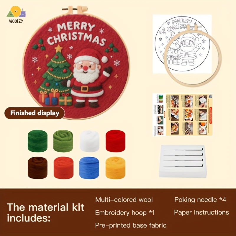 Santa & Christmas Tree Felt Em – Embroidery Xmas Decorations recenzja i cena
