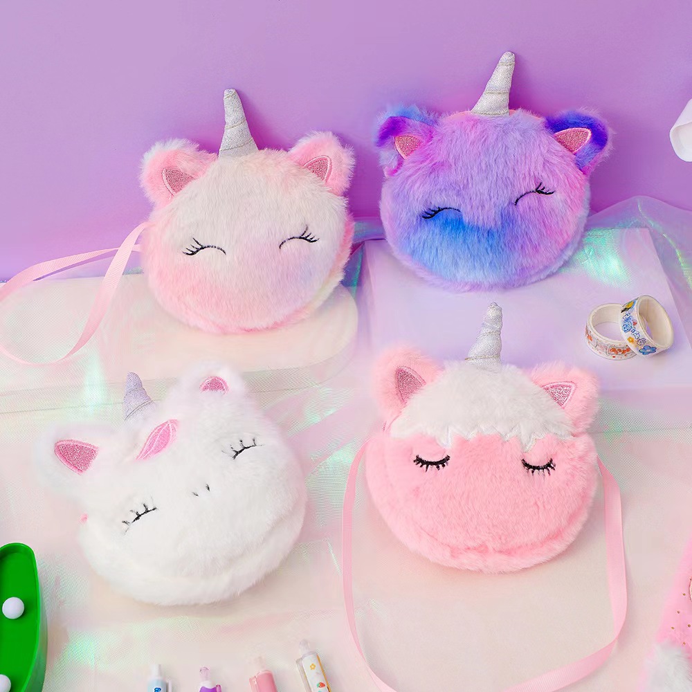 Kids Fashion Plush Shoulder Ba – Embroidery Unicorn recenzja i cena