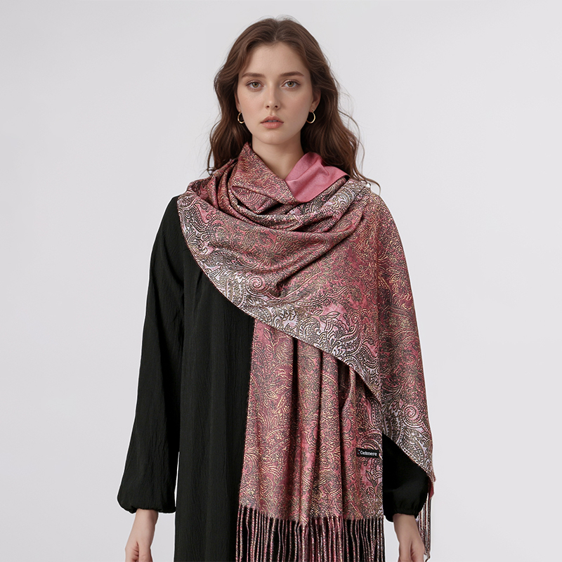 Luxury Paisley Pashmina Shawl  – Embroidery Pashmina recenzja i cena