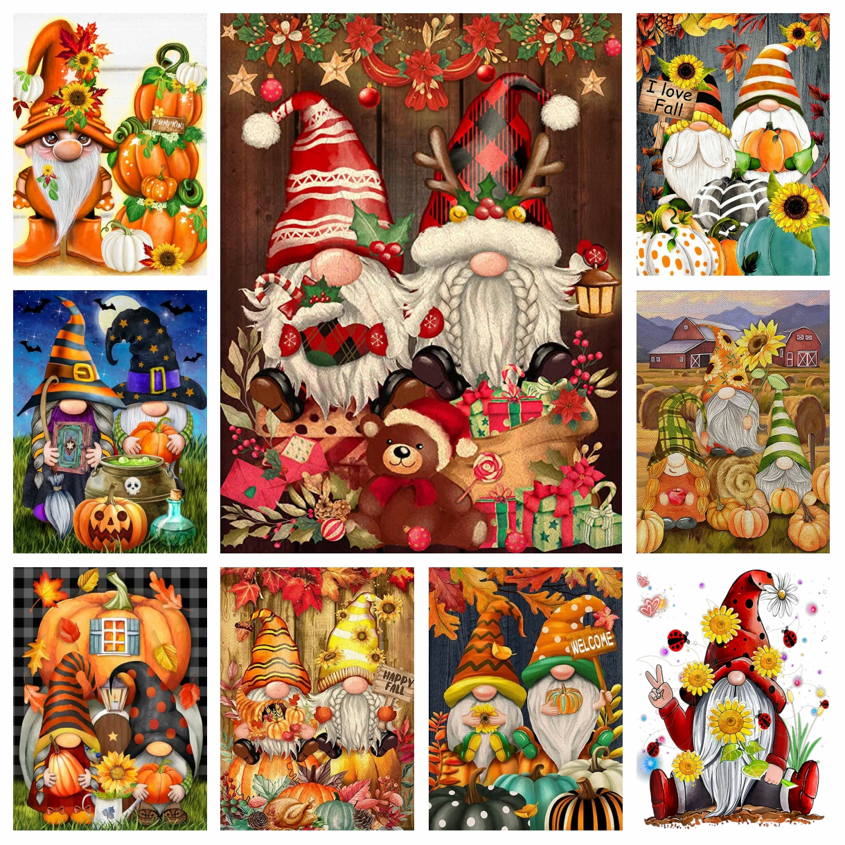 DIY Xmas Garden Gnomes Diamond – Embroidery Xmas Decorations recenzja i cena