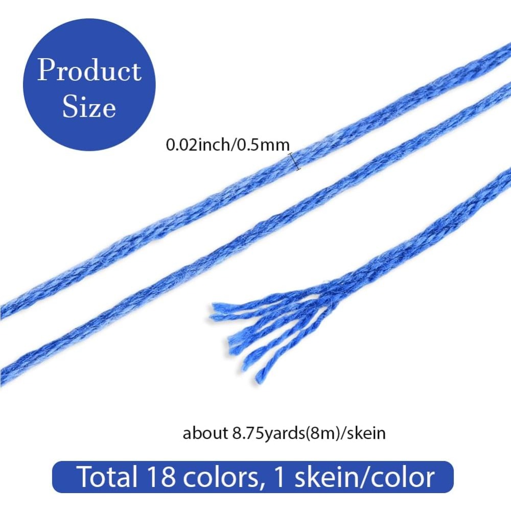 18 Skeins 6 Strands Colorful V – Embroidery Gradient recenzja i cena