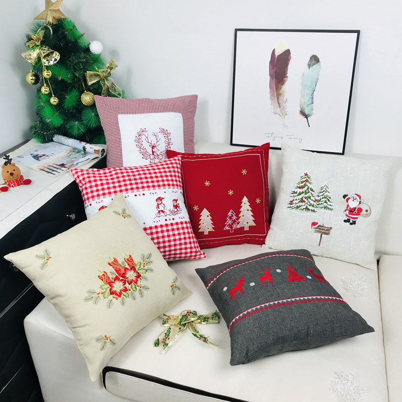 Christmas Embroidery Cushion C – Embroidery Xmas Decorations recenzja i cena