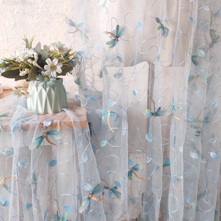 1yard Blue pink mesh fabric Th – Embroidery Wedding recenzja i cena