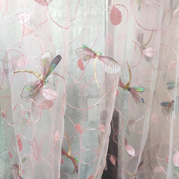 1yard Blue pink mesh fabric Th – Embroidery Wedding recenzja i cena