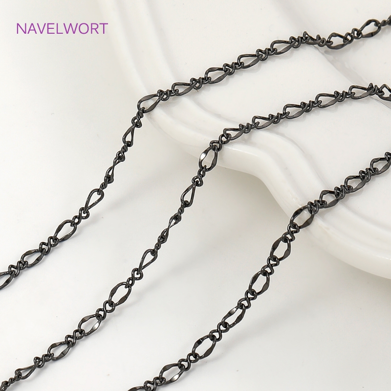Black Color Oval Thin Chains F – Embroidery Art recenzja i cena