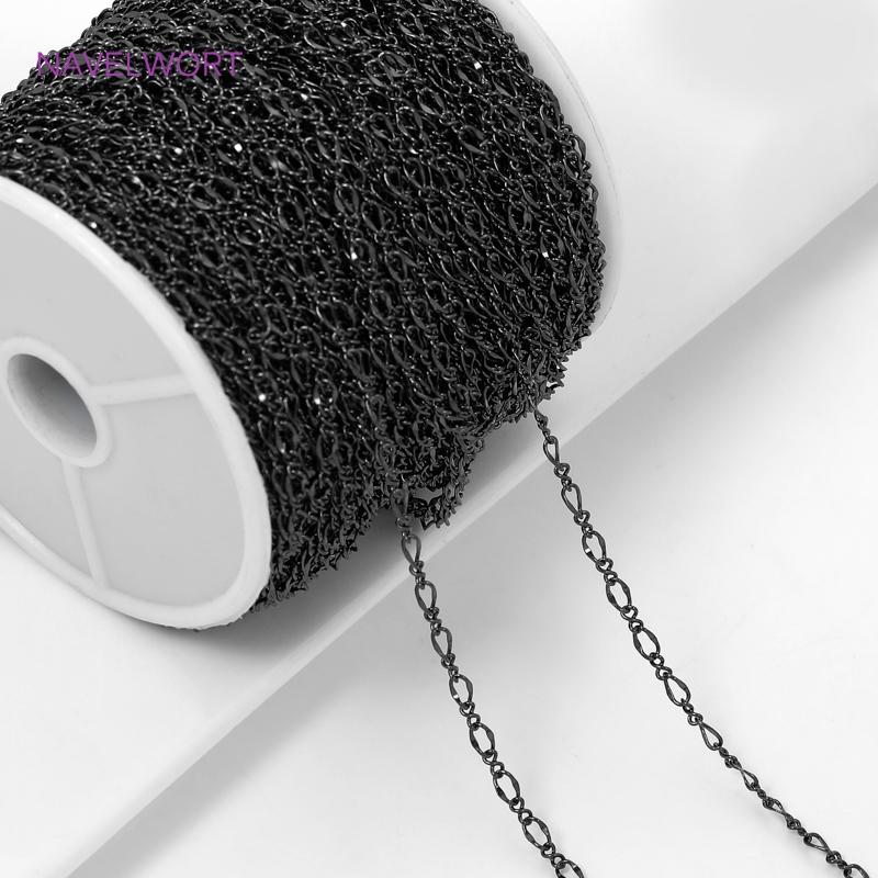 Black Color Oval Thin Chains F – Embroidery Art recenzja i cena