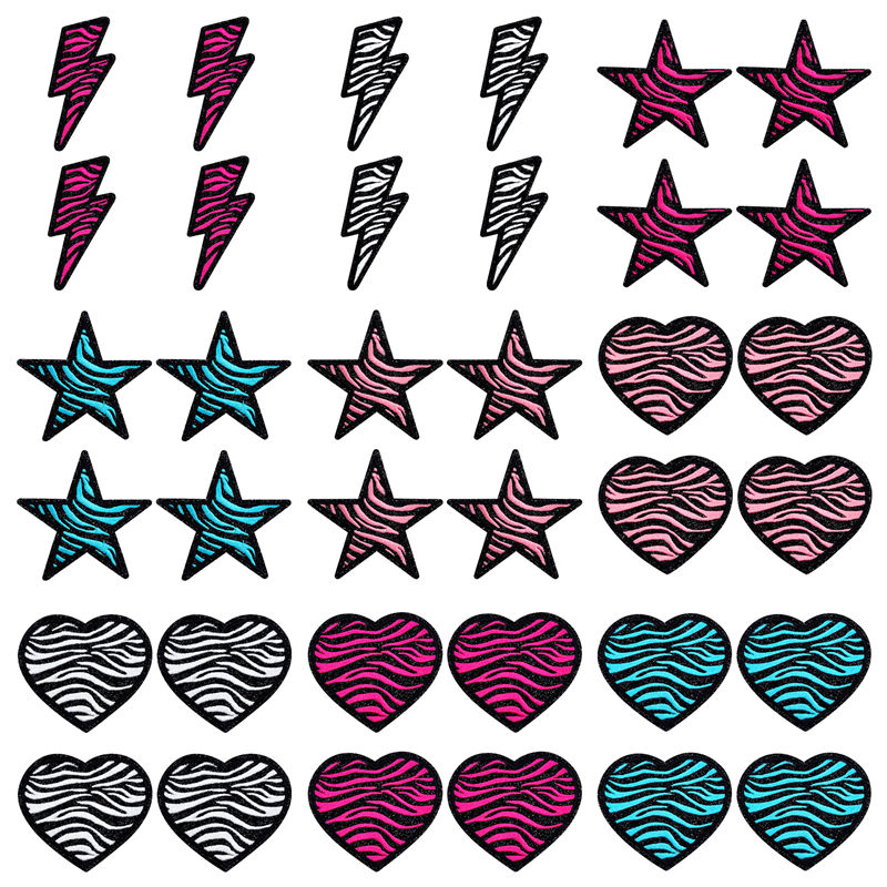 10PCS/Lot Bright Pink Zebra He – Embroidery Design 3D recenzja i cena
